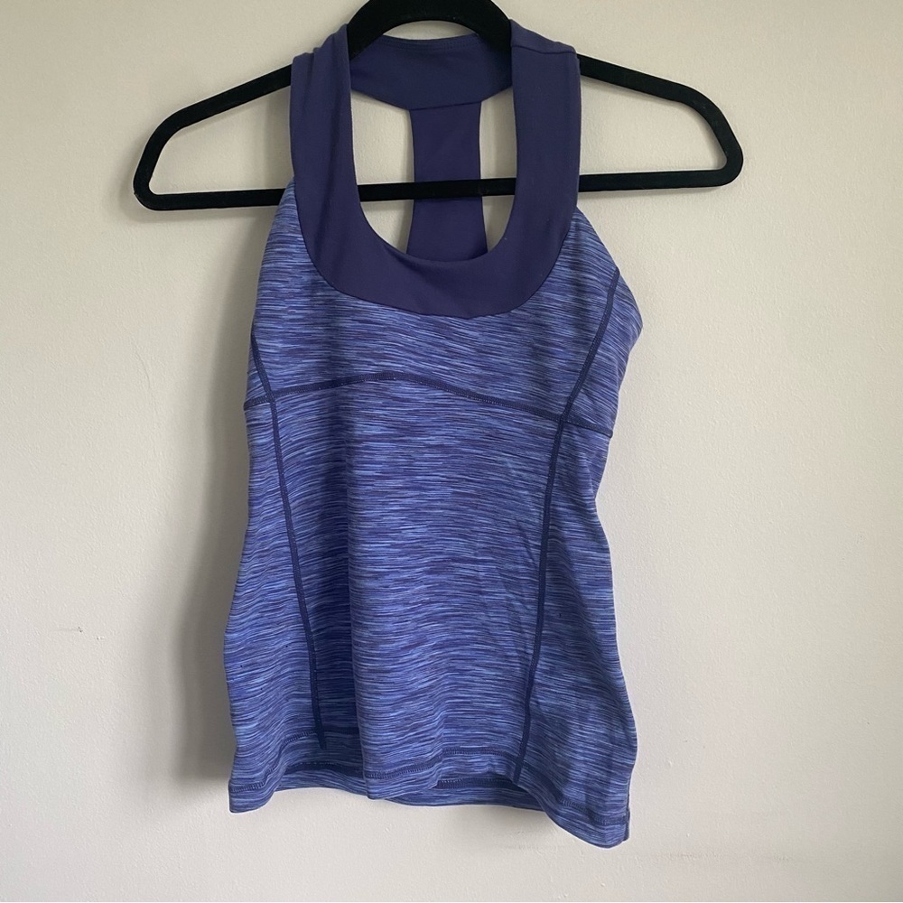 Lululemon Scoop Neck Tank in Royalty Space Dye Blue • size US 4 - Picture 2 of 7